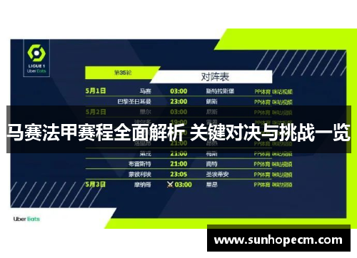 马赛法甲赛程全面解析 关键对决与挑战一览